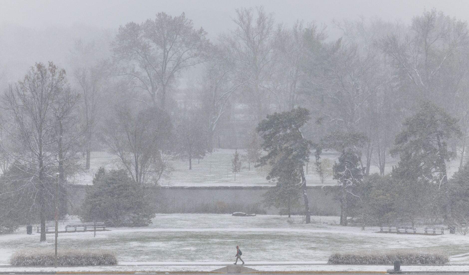 The first snow in St. Louis